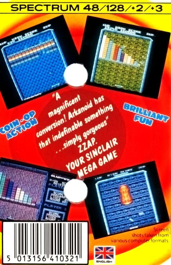 Arkanoid box back