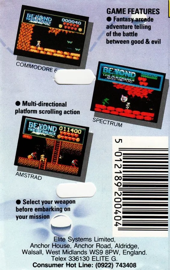 Beyond the Ice Palace box back