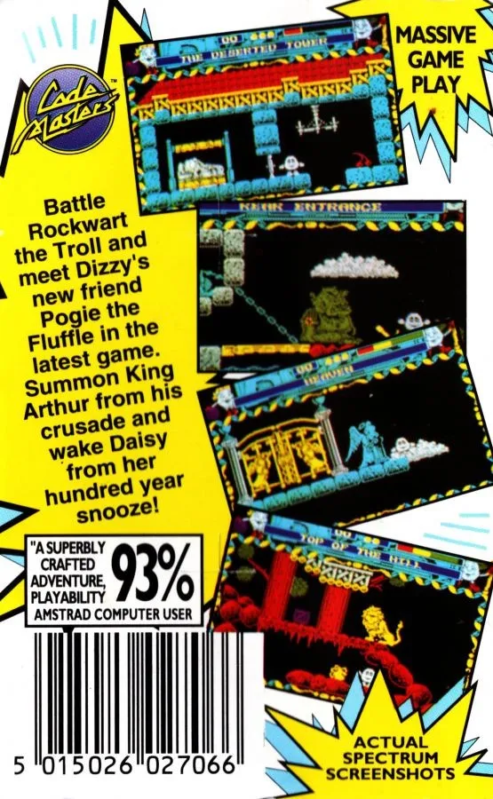 Dizzy: Prince of the Yolkfolk box back