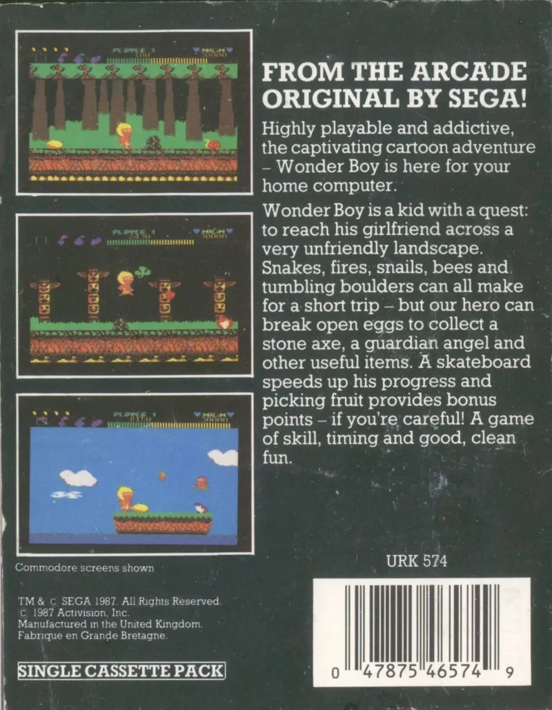 Wonder Boy box back