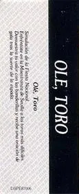 Ole, Toro box back