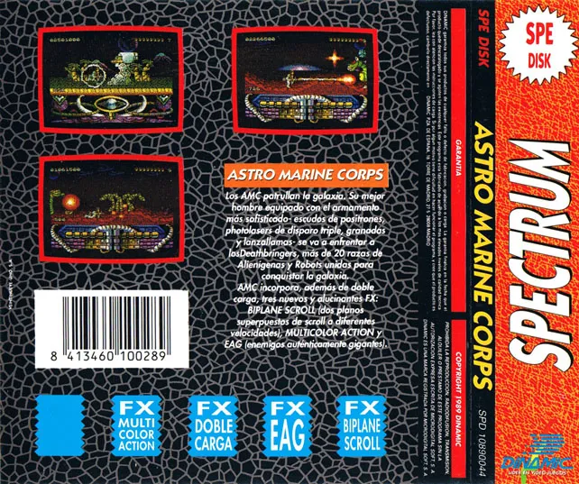 A.M.C.: Astro Marine Corps box back