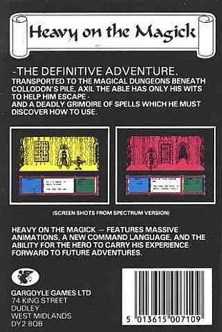 Heavy on the Magick box back