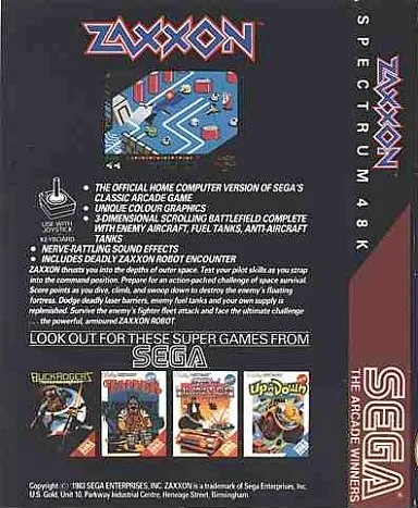 Zaxxon box back