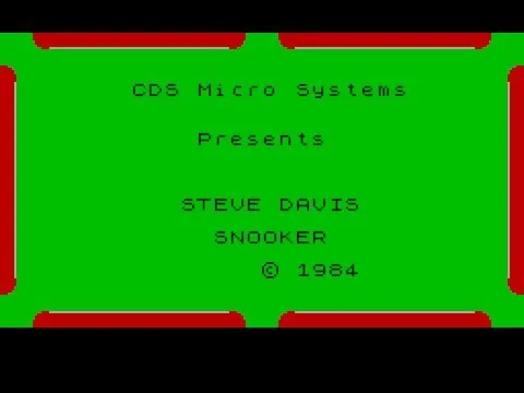 Steve Davis Snooker screenshot