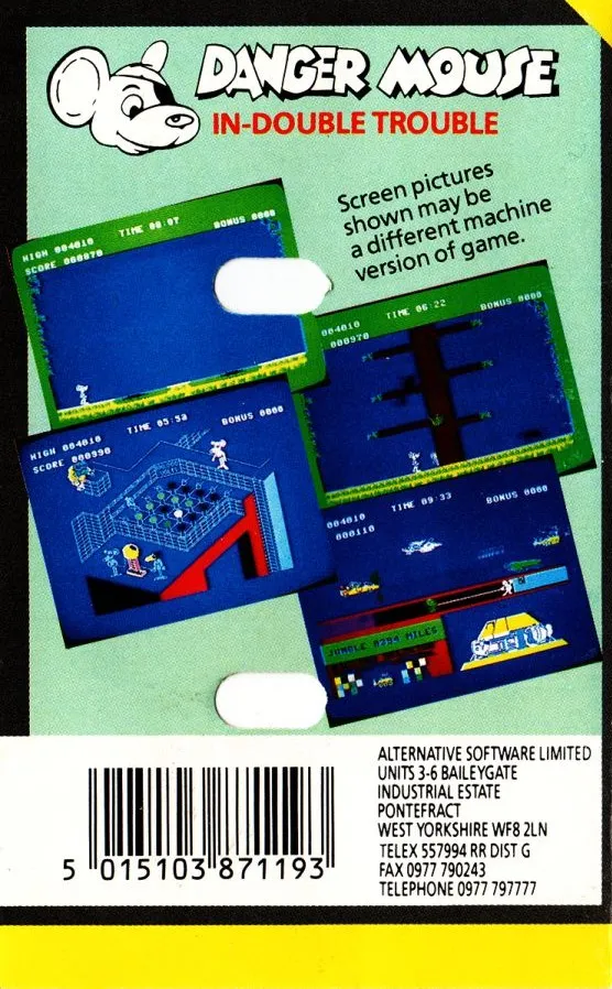 Danger Mouse In Double Trouble box back
