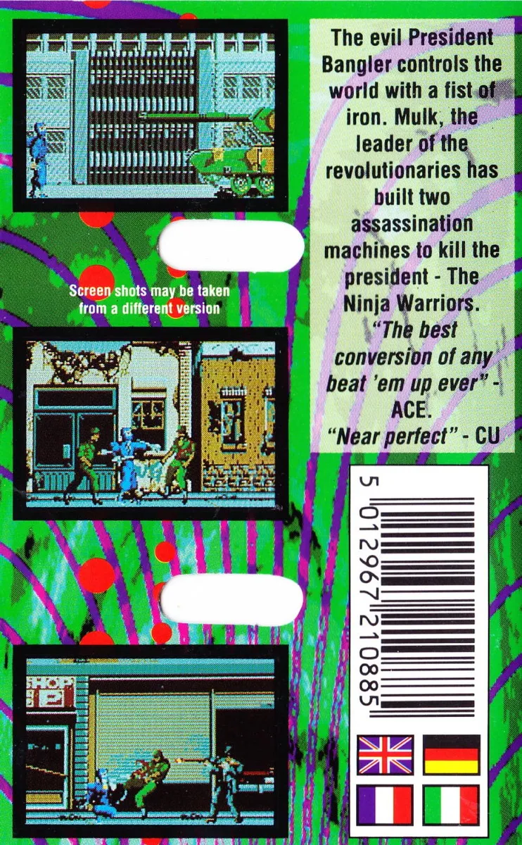 The Ninja Warriors box back