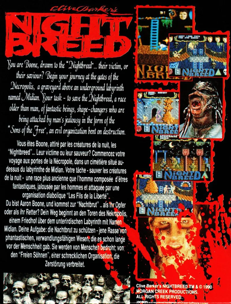 Night Breed box back