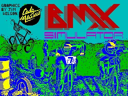 Backdrop artwork for BMX Simulator