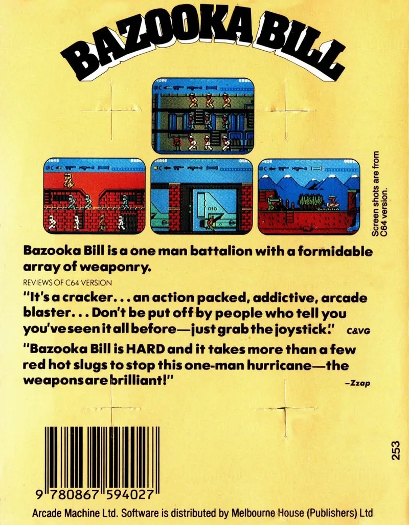 Bazooka Bill box back