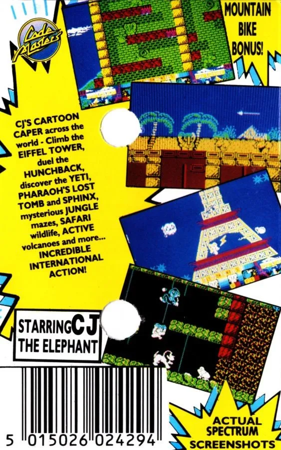 CJ's Elephant Antics box back