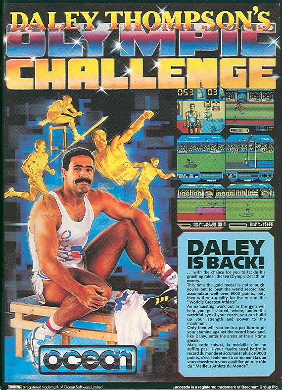 Daley Thompson's Olympic Challenge box back