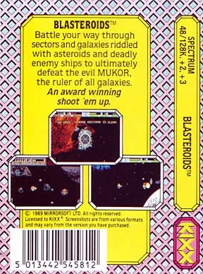Blasteroids box back
