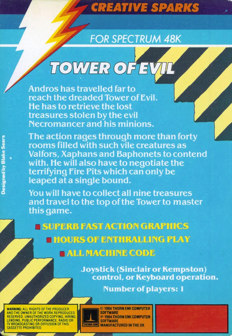 Tower of Evil box back