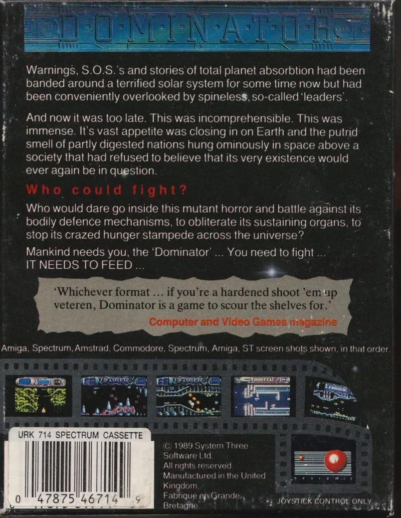 Dominator box back