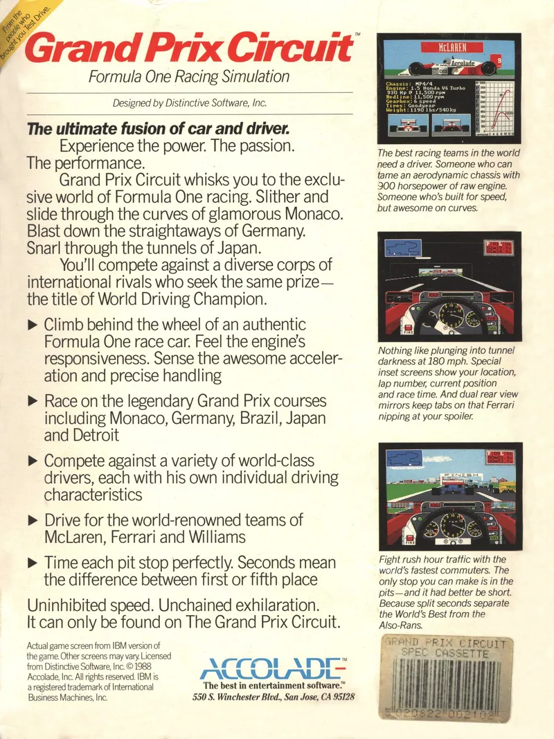 Grand Prix Circuit box back