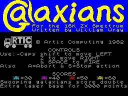 Backdrop artwork for Galaxians