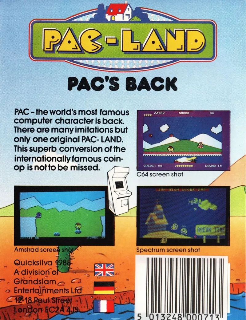 Pac-Land box back