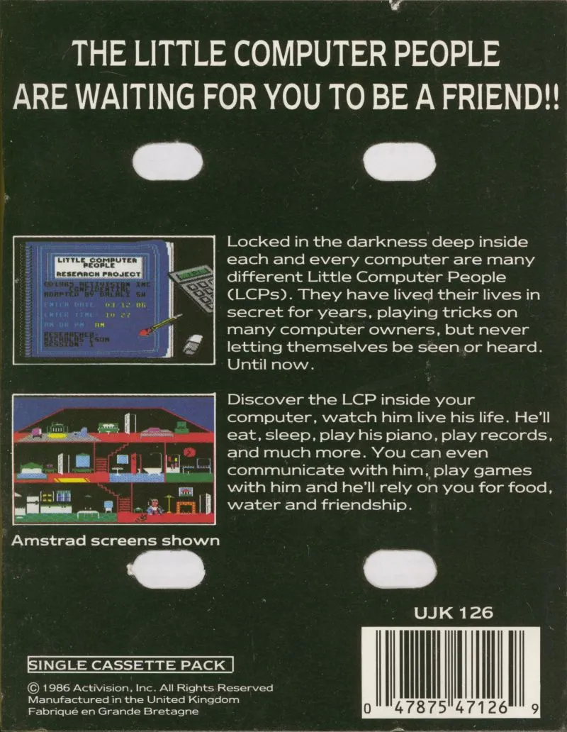 Little Computer People box back