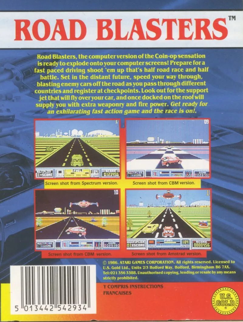 Road Blasters box back