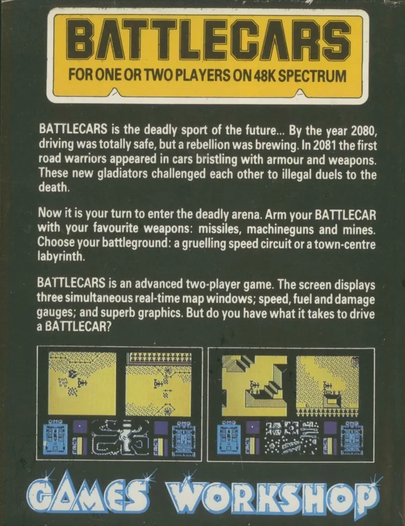 Battlecars box back