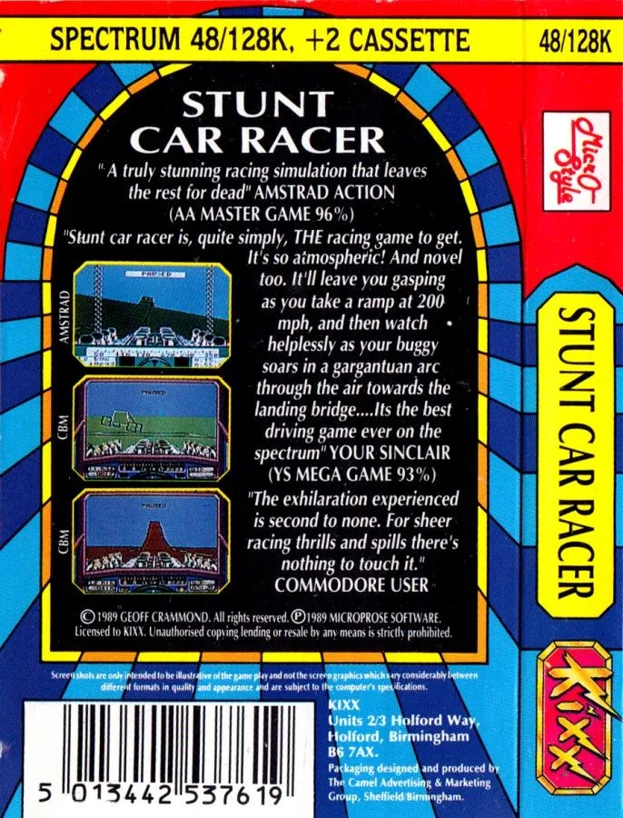 Stunt Car Racer box back