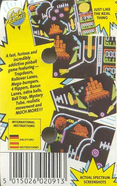 Advanced Pinball Simulator box back