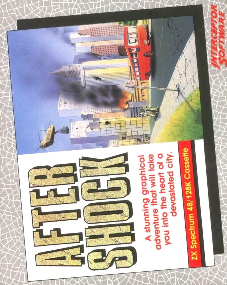 After Shock cover art for Sinclair ZX Spectrum