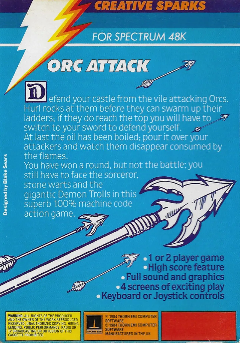 Orc Attack: You Against the Hordes box back