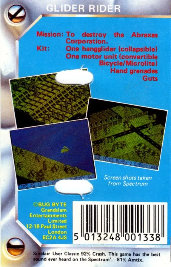 Glider Rider box back