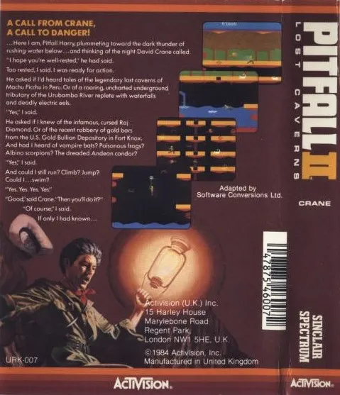 Pitfall II: Lost Caverns box back
