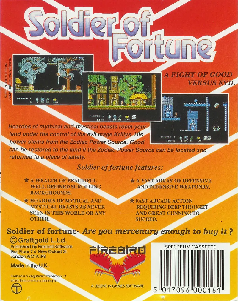 Soldier of Fortune box back