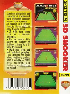 3D Snooker box back