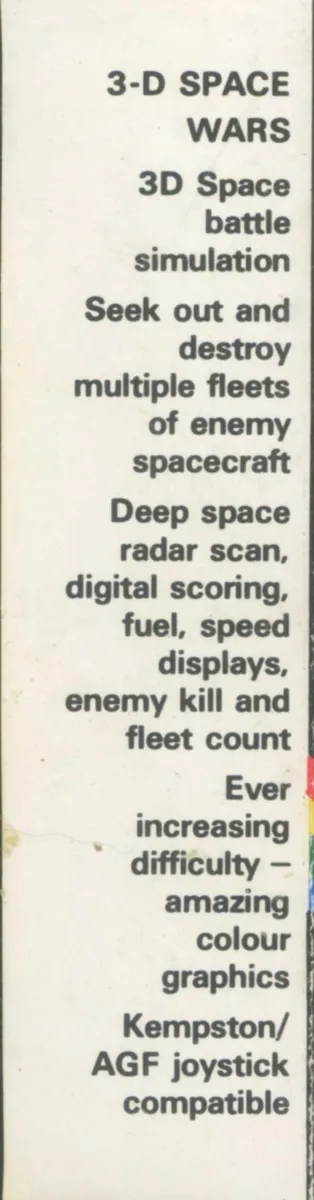 3D Space-Wars box back