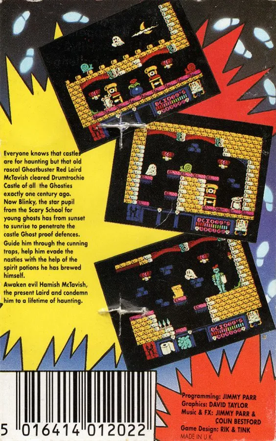 Blinky's Scary School box back