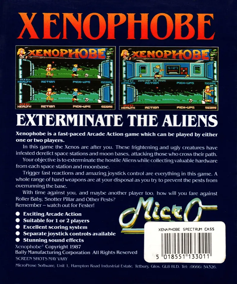 Xenophobe box back