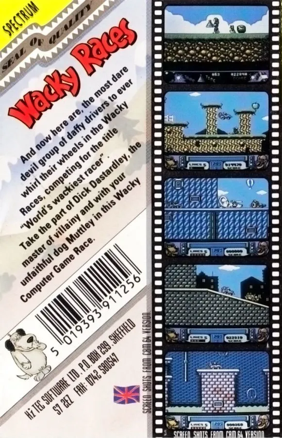 Wacky Races box back