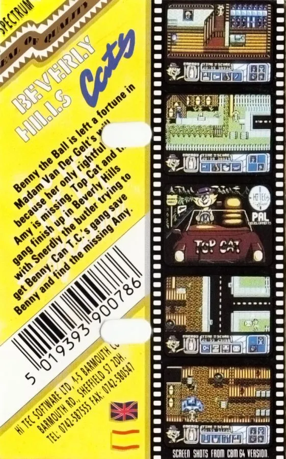 Top Cat Starring in Beverly Hills Cats box back