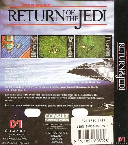 Star Wars: Return of the Jedi box back