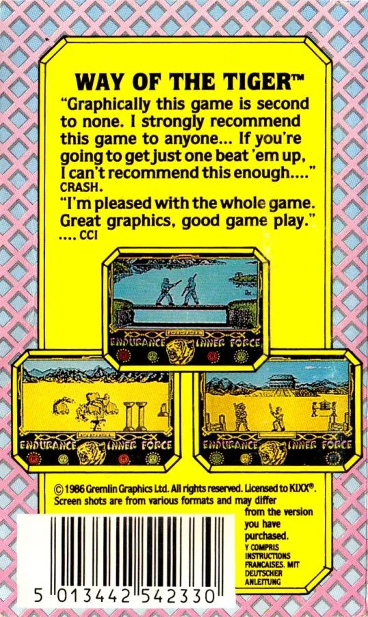 The Way of the Tiger box back