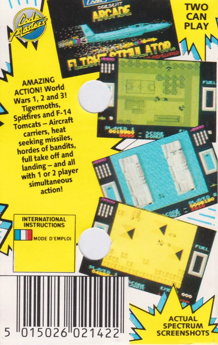 Arcade Flight Simulator box back