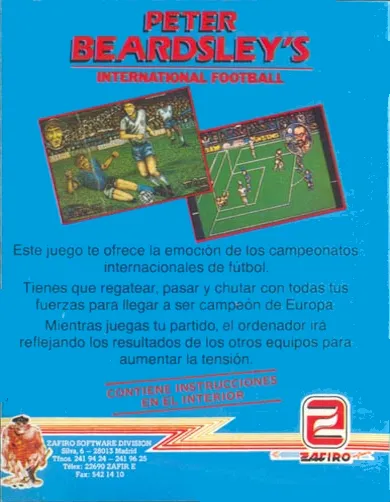 Peter Beardsley's International Football box back