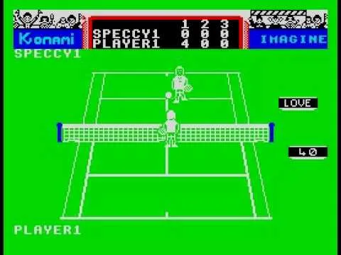 Backdrop artwork for Konami's Tennis