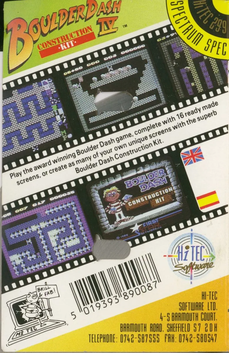 Boulder Dash: Construction Kit box back