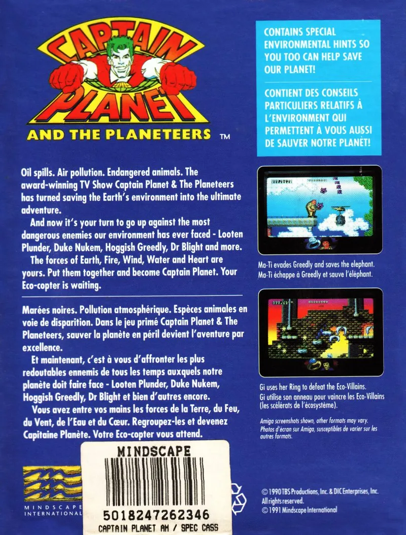 Captain Planet and the Planeteers box back