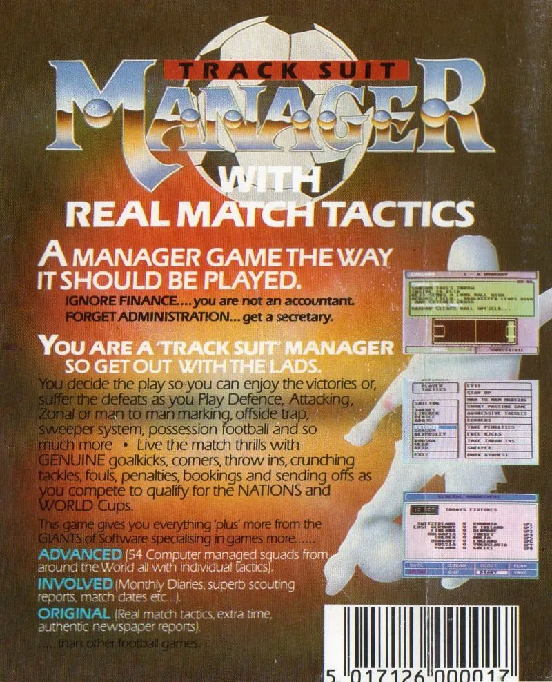 Track Suit Manager box back