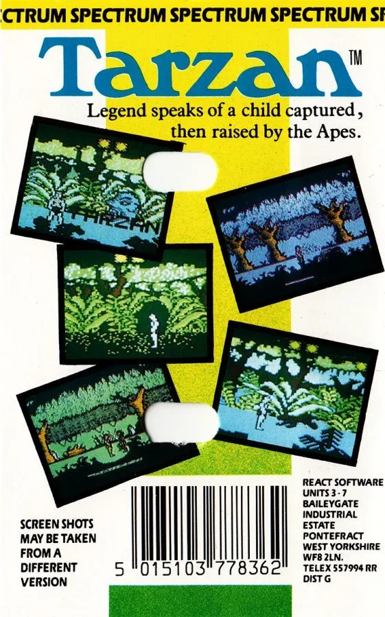 Backdrop artwork for Tarzan (Martech Games)