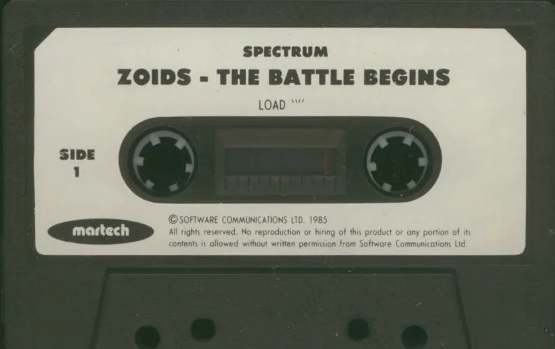 ZOIDS: The Battle Begins cart