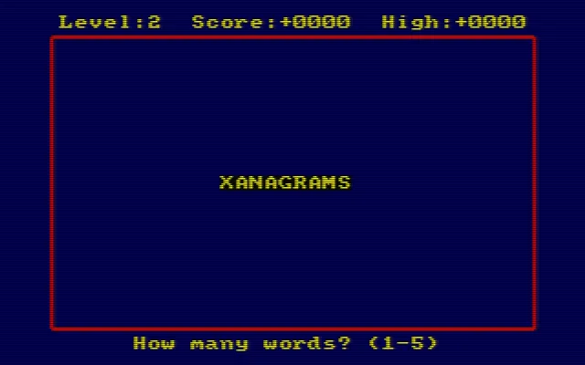 Xanagrams screenshot