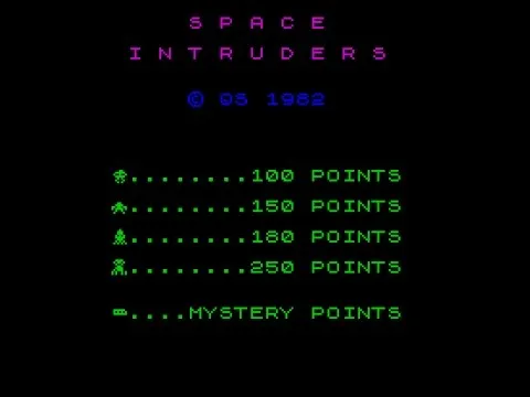 Backdrop artwork for Space Intruders